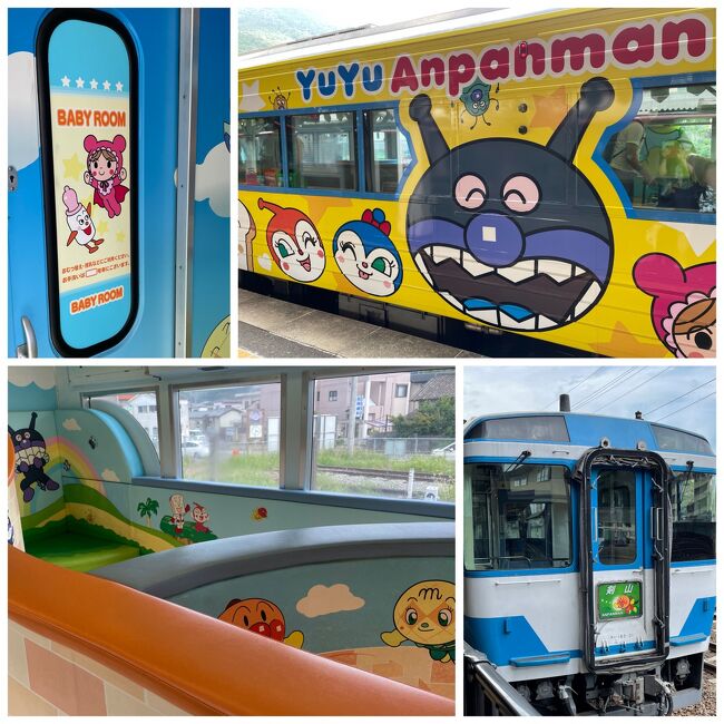 14:30発の剣山号に乗ります。アンパンマン列車になってました。