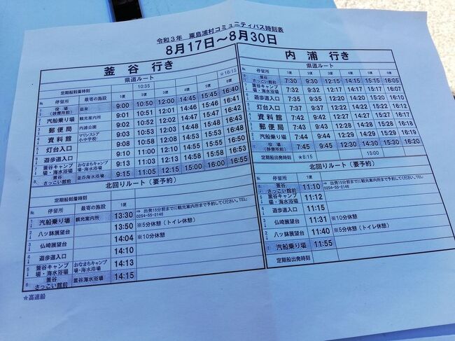汽車汽船旅行案内第47号時刻表