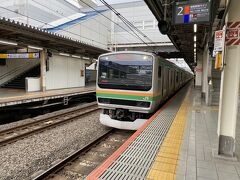 池袋から湘南新宿ラインに乗ります。