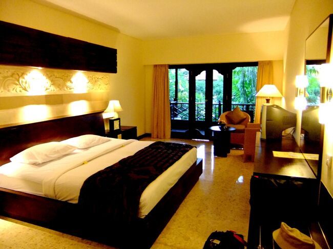 チェックインして、部屋に入りましょう。<br /><br />リクエストした通り、２階のデラックスのダブルルームです。<br />綺麗で快適そう！