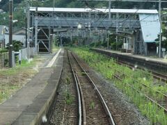 2021.07.25　下関ゆき普通列車車内
富海に到着。