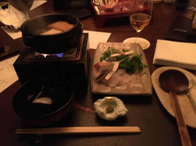 私の温物<br />鱧と松茸鍋<br />七種野菜　絹豆腐　京揚　柚子胡椒