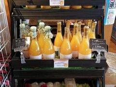 松山自動車道の石鎚SAに隣接している、「道の駅　小松オアシス」。
多くの種類のみかんのジュースと、清見タンゴールのソフトクリームがおいしそう。