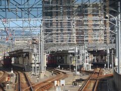 大分駅に進入します。