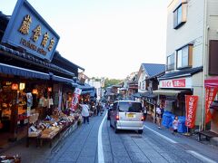 蛇行した通りの両側には、日本家屋が多く建ち並び、趣のある町並み。
