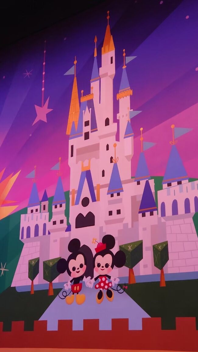 ミッキーミニーの絵が可愛いです♪