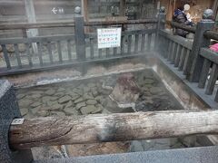 中心地・荒湯です。
さすがにここにはそれなりに人がいましたが、それでも密になるような感じではありませんでした。