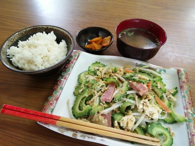 「ゴーヤチャンプルー」650円。<br />うまい！<br />https://4travel.jp/dm_shisetsu_tips/14422559