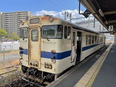 次は後藤寺線の気動車に乗ってみます、こちらも日中は1時間に1本ほどの運行のローカル線