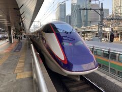 東京駅から山形新幹線に乗ります。