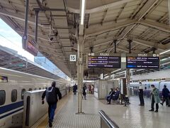 9:50
今回は少し遅出の10:00発　のぞみ219号で京都へ向かいます♪
昨年に続き、ずらし旅京都編第二弾

時間も曜日（平日）もずらしているので、東京駅ホームも空いてる～(ｏ'∀'ｏ)