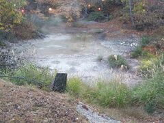 熱い泥が噴き出す池がいくつかありました。