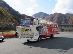 『湯西川ダックツアー 水陸両用バス』
道の駅湯西川から発着します。
所要時間約90分。大人ひとり3300円。
運行は冬を除いた4月～11月。