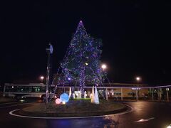21時半、約4時間の観光を終えて名古屋へ帰ります。
近鉄長島駅前も大きなクリスマスツリーがイルミネーションで飾られていました。