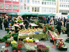 シュトゥットガルトの中心部ともいえる、
「シラー広場」では、お花などのマーケットが開かれてました～

いや、もしかして、
クリスマスの飾り付け？