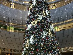 店内には大きなクリスマスツリー