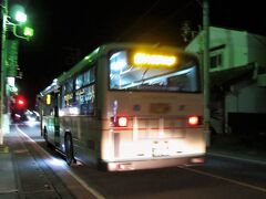 20:06　宿の最寄りバス停・町立病院に着きました。（秩父駅から29分）