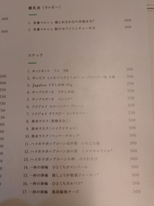 こちらが機内で注文できるメニューです。写真もなく小さな文字が羅列されているので暗い機内では見にくいし解りづらかったです。メニューに関しては、写真が多く値段も安いエアアジアの勝です。