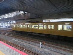 向こう側には黄色い115系電車。