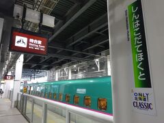 新函館北斗駅到着。
東京から4時間弱の高速列車の旅でした。