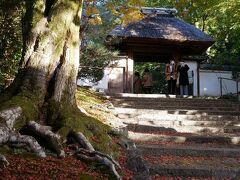 法然院からすぐ近くにある安楽寺
こちらも山門は茅葺屋根です。


