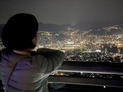 稲佐山へ夜景を見に　主要ホテルや場所からロープウェイ駅までの無料バスを予約　　寒いが綺麗な夜景が見られた
