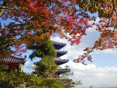 五重塔と紅葉、まさに日本的風景だな