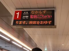 土地勘がないので事前にどこ行きに乗ったら良いかはリサーチ済み。

車内では他の乗客に乗り換え駅を聞かれ・・・（笑）。
ごめんなさい、初めて乗ったんですと答えると、
回りの方々に乗り換えを聞いていましたが、なんと全員東京から来た人々。
でもサラリーマンお二方がスマホで検索して親切に教えていました。
私にはその余裕はなかったです。
失礼しましたm(_ _)m
