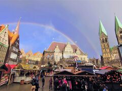 Marktplatz（マルクト広場）

なんとダブルレインボー（二重虹）！！

ここ最近色々とキャンセルが続き＆年末の一時帰国も断念したので少し落ち込んでいましたが、この虹を見たら一瞬にして幸せな気持ちになりました。