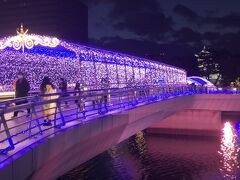 鴎外橋の電飾
全体的には青いです。