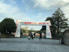 　そうそうこれ、今年で最後の「福岡国際マラソン選手権大会」
ここ平和台がスタートだったのね。