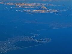 羽田空港へ-4　JAL312便　富士山　　55/　　22