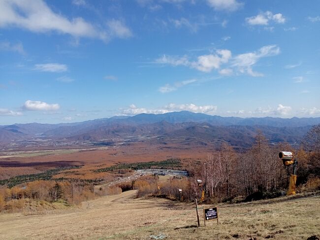 そして眼下を眺めると、美し森からも見た秩父連山と美しい紅葉のパノラマが見えますね！