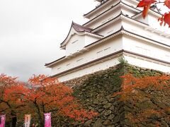 立派で美しい天守。
昭和に再建されたそうだ。

紅葉が綺麗だわ～。