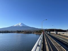 振り返ると、富士山がくっきり。