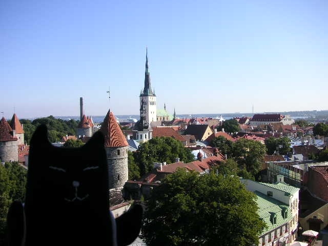 このあたりはパステル調の街並みに修復されてて、ちょっとテーマパークっぽいかな～。<br />高台なのでところどころに展望台。お天気がいいのでよく見通せます。まだデジカメに不慣れで画質をかなり落として撮っていたのですんごいモアレですね…。