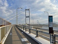 橋まで登ってきました
ここから来島海峡大橋のスタートです