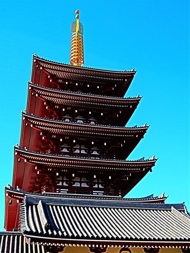 浅草/暮-4 金龍山浅草寺 参拝-聖観世音菩薩-本尊 ☆宝蔵門