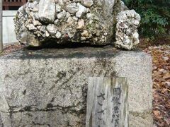乃木神社のさざれ石です。

手前に、標識が置かれています。