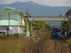 2021.10.31　別府ゆき特急ゆふいんの森３号車内
田主丸を通過。