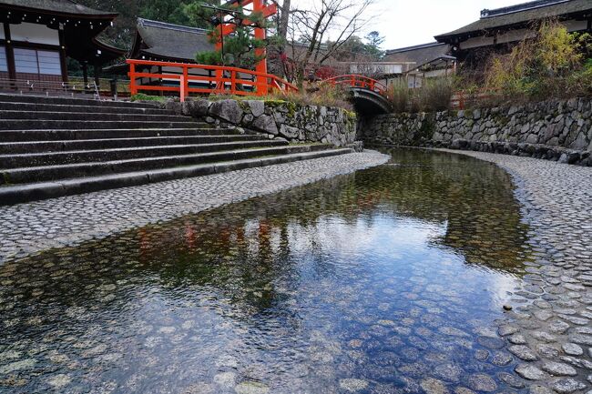 井戸から沸く水は、社の前にある御手洗池に注ぎ、そこから奈良の小川が続いている。斎王代の御禊の儀は、この池で行われるそうだ。土用の丑の日に行われる『足つけ神事』は涼し気で、一度は体験してみたいと思ってる。しかし、土用の丑の日には池から水が湧くと言うが、不思議なことである。みたらし団子の由来となったと言うのも興味深い。