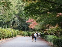 　毛利庭園のエントランス。紅葉や桜の名所でもある