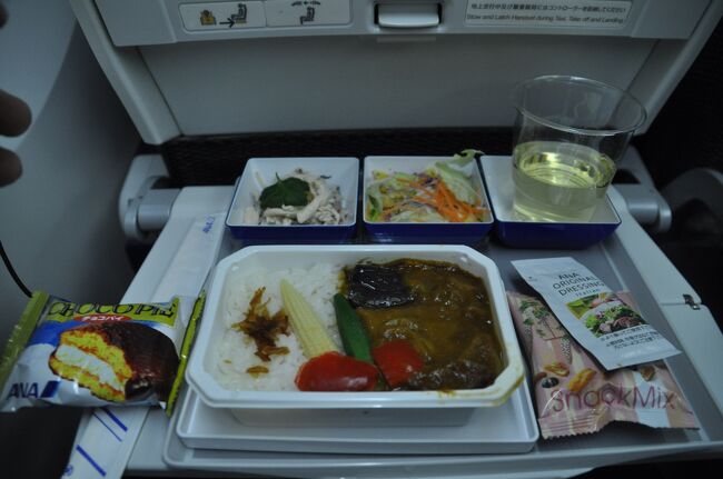 　これは、2019年1月の羽田発金浦行きの機内食、チキンカレーでした。