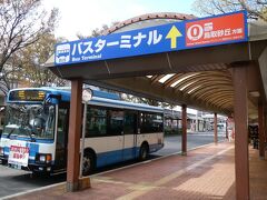 まずは、鳥取駅前から。
バスで向かうことにします。
０番のりばというところから、最寄りまで向かうバスが出ているようです（ちらっと奥の方に写っています）。
もう結構人がいたりして。