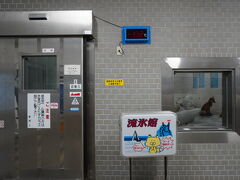 柏屋の奥に流氷館。
－10℃で流氷を保管してある。