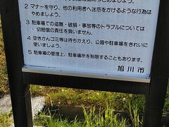 なるべく早くに移動し、一旦は無料の公園駐車場に停めました