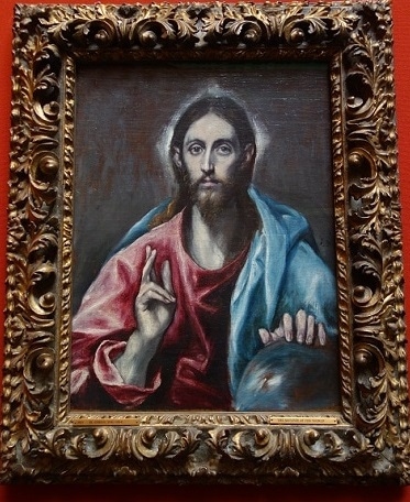 グレコ1600頃　○2022bs「救世主キリスト」スコットランド国立美術館所蔵<br />＃2022年「スコットランド国立美術館展」（都美術館）で来日