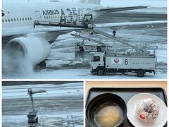 新千歳空港の冬の光景・デアイシングカーが翼に融雪氷剤を吹きかけます。
冬の空港はいろいろ大変です。昨日の大雪で欠航便も多数出ていましたが、本日は定刻通りの出発です。皆様ありがとうございます。