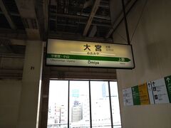 大宮駅で下車。旅行計画当初は東京まで新幹線に乗ろうと思っていましたが、大宮で降りた方が特急券が安いですし、特別急いでいるわけでもなかったので大宮下車としました。