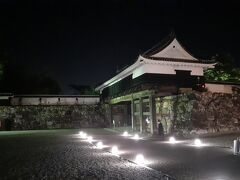 ある日の夜。
またまた自転車を漕いで高知城のライトアップイベントを見に来ました。
といっても課金外エリアから眺めるだけです。
